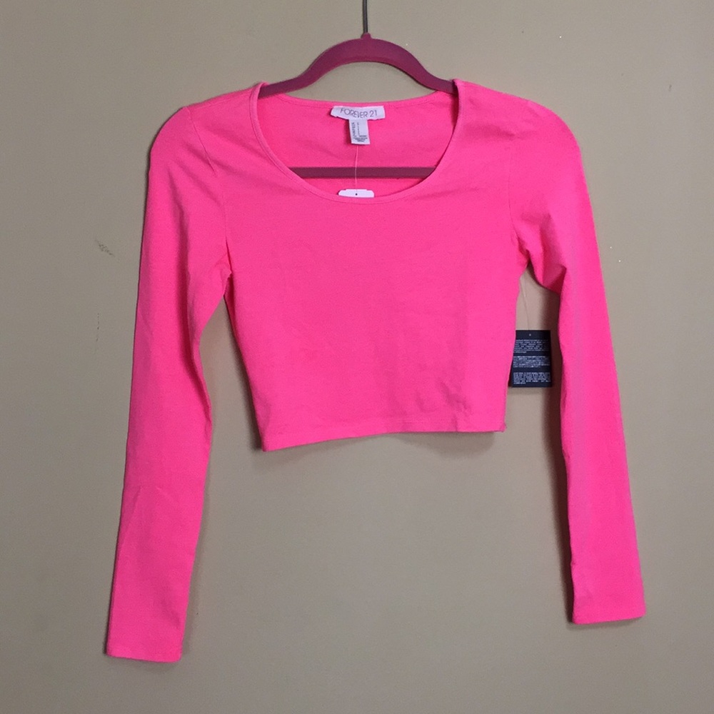 NWT Forever 21 Hot Pink Crop Top